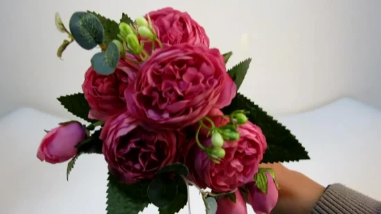 Flor artificial de Rose de la tela de seda del diseño diferente al por mayor directa de la fábrica